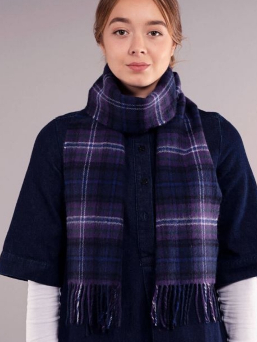 NWT Lochcarron Of Scotland Lambswool Scarf Scotland Forever Modern Tartan - Picture 11 of 11